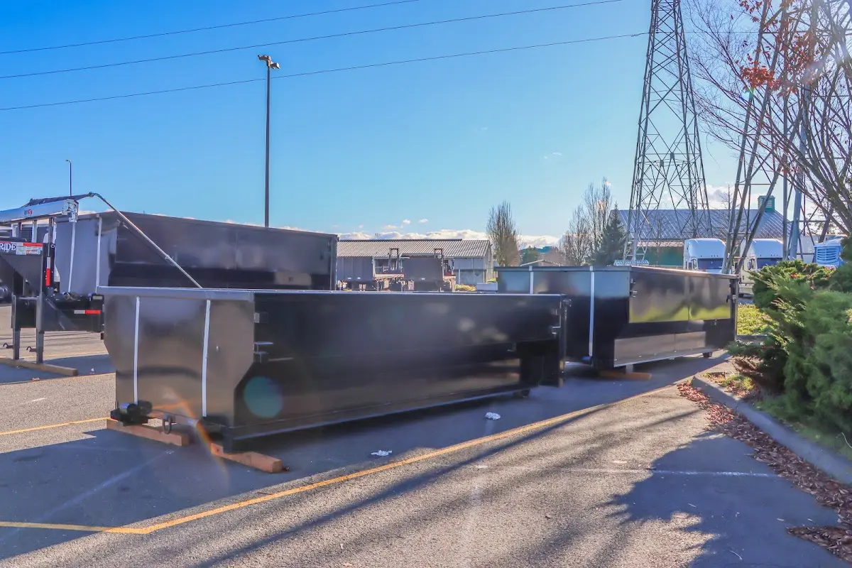 Roll-off dumpster ready for waste disposal at job site for Demolition Dumpster Rental in Sodus